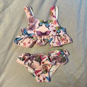 Posh Peanut - Ruffled Tankini Two Piece Swimsuit